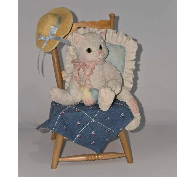 Enesco Calico Cats "Waiting on A Friend Like You" 627895 - Picture 1 of 5